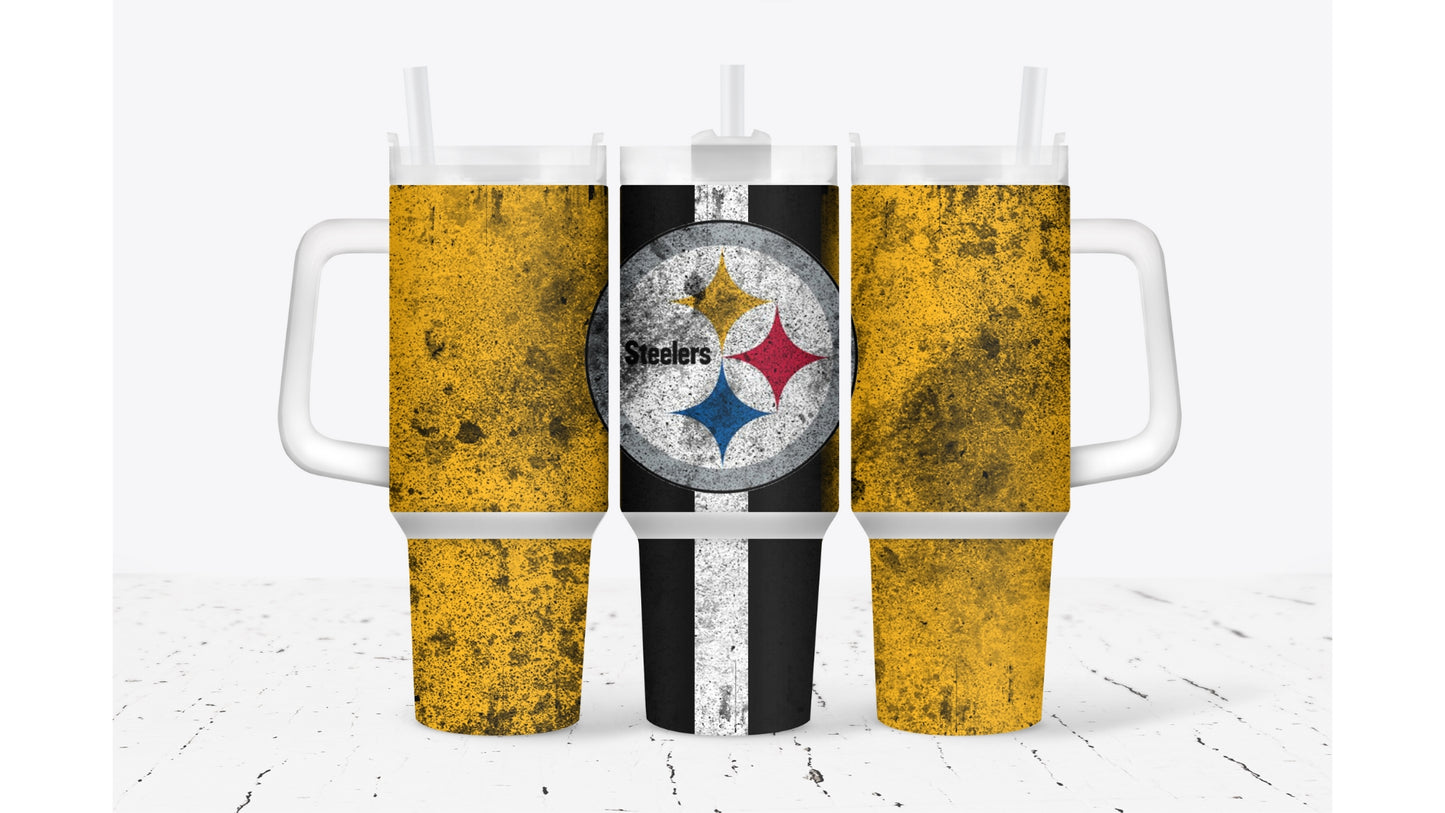 Steelers Smudged Tumbler