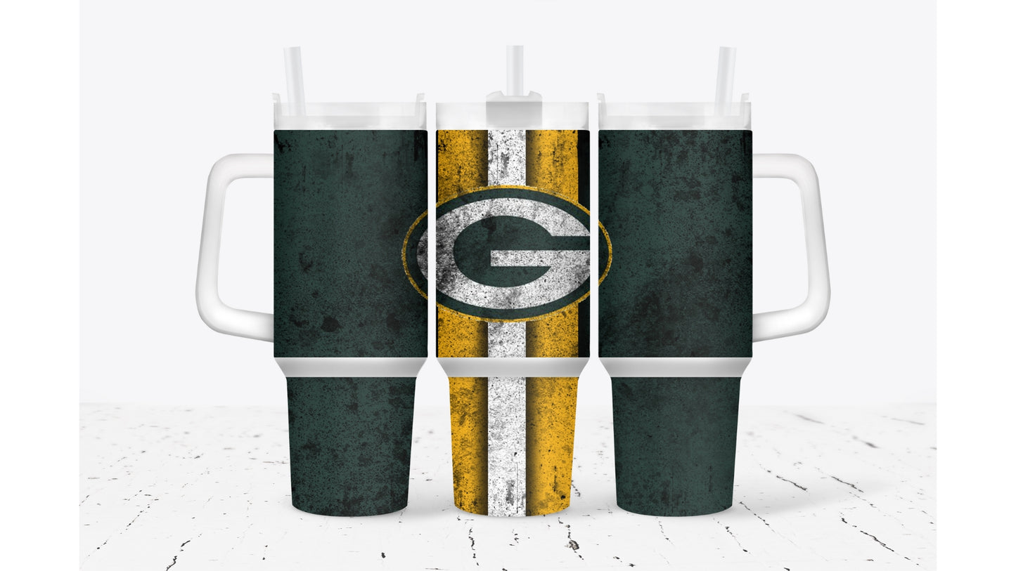 Green Bay Smudged Tumbler