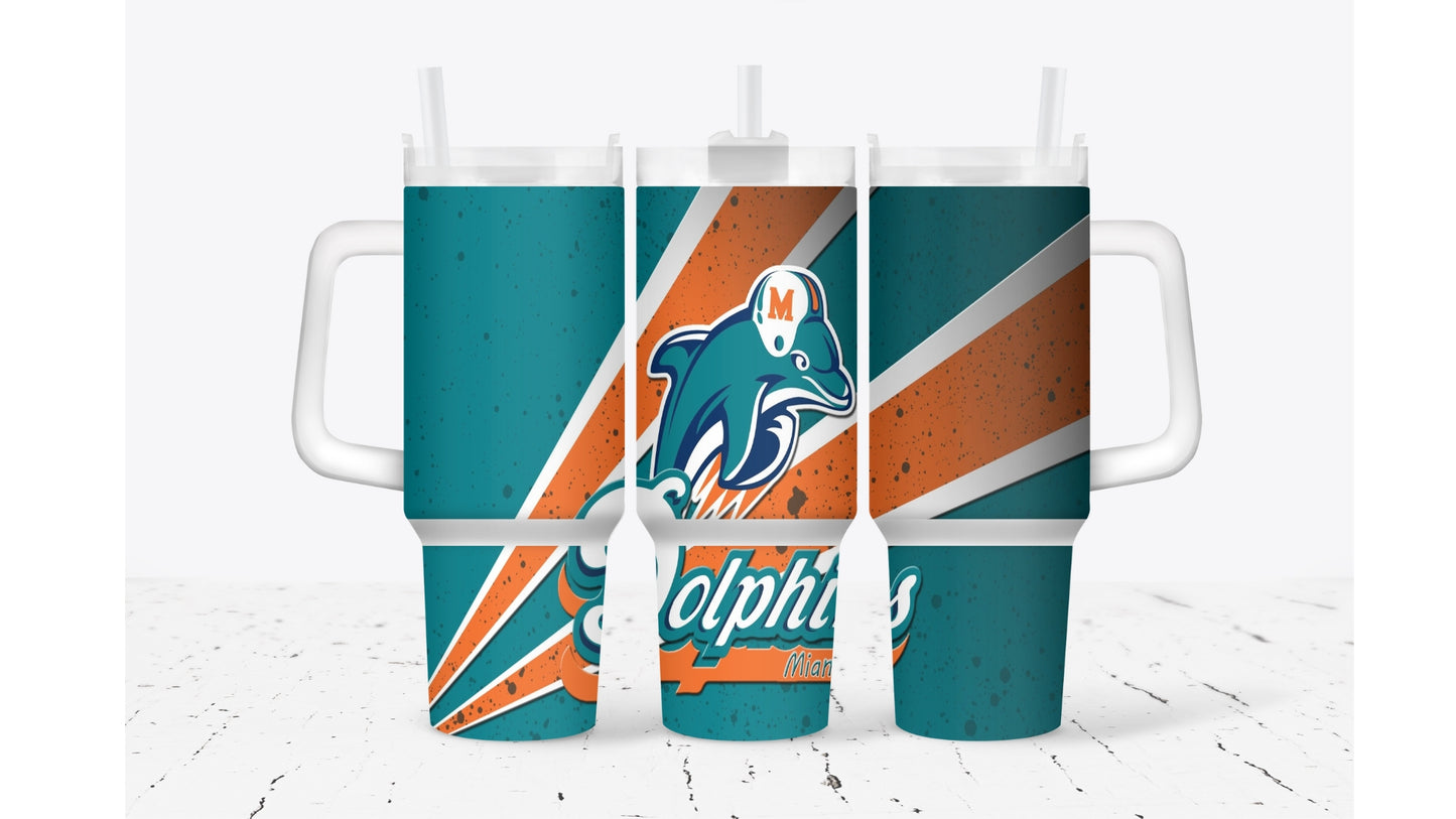 Dolphins Retro Tumbler