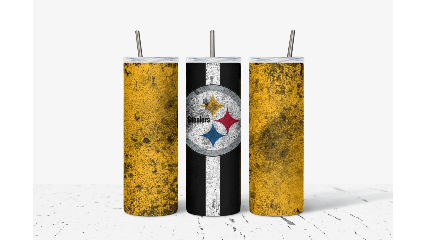 Steelers Smudged Tumbler