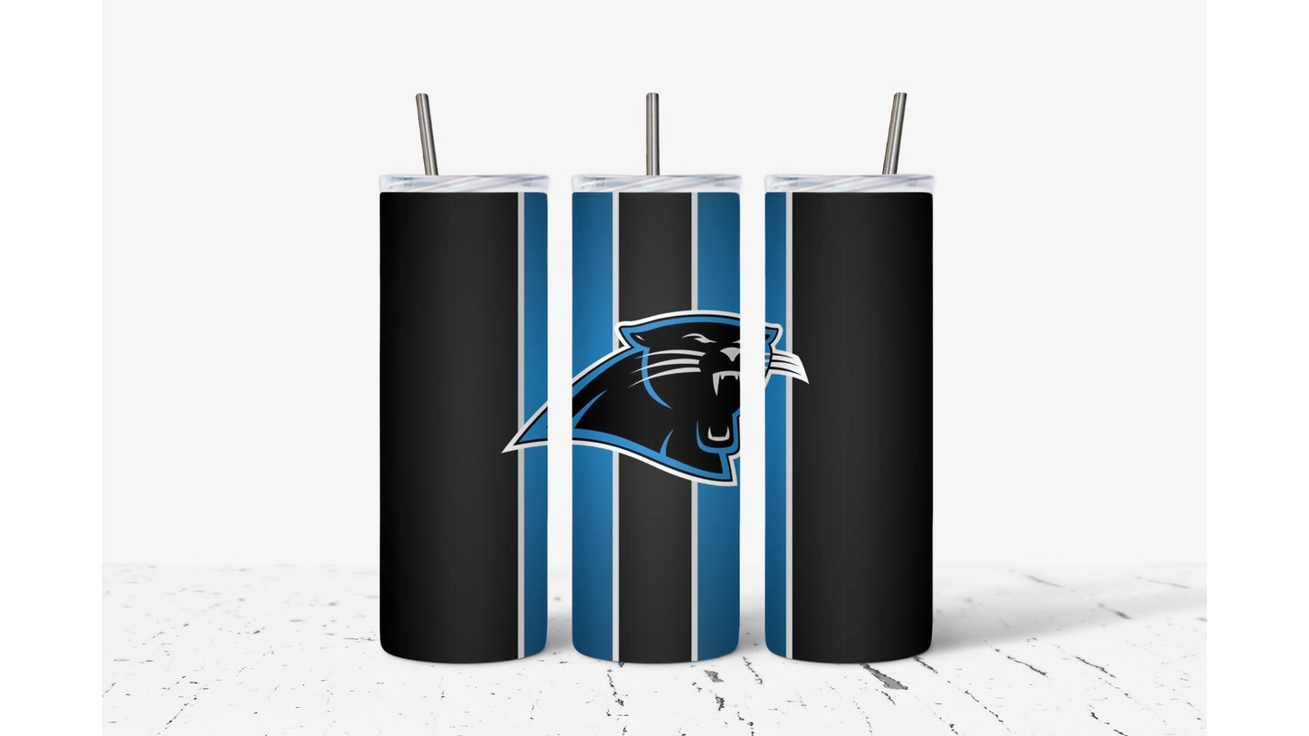 Panthers Stripe Tumbler