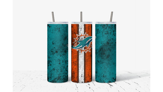 Dolphins Smudged Tumbler