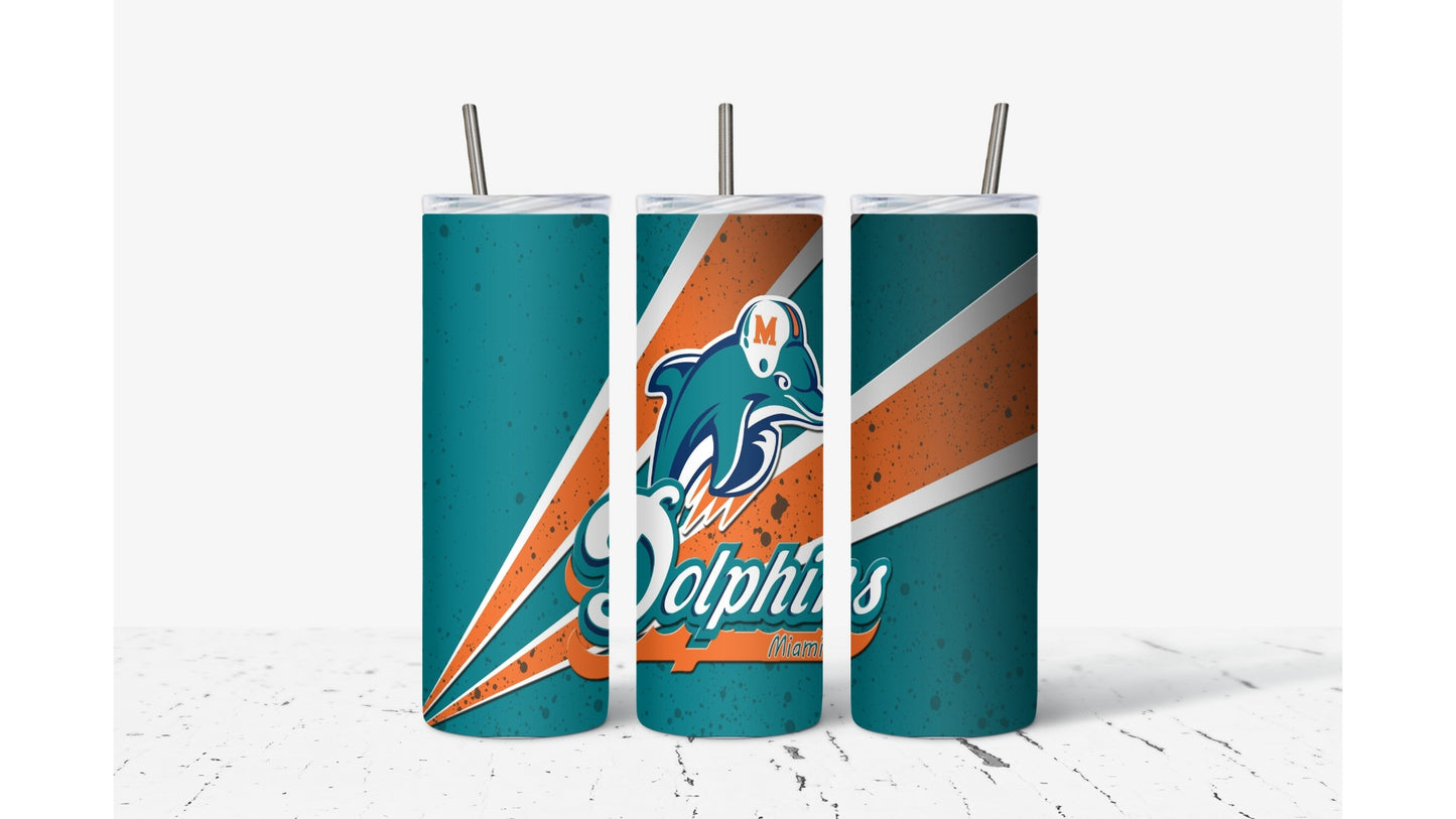 Dolphins Retro Tumbler