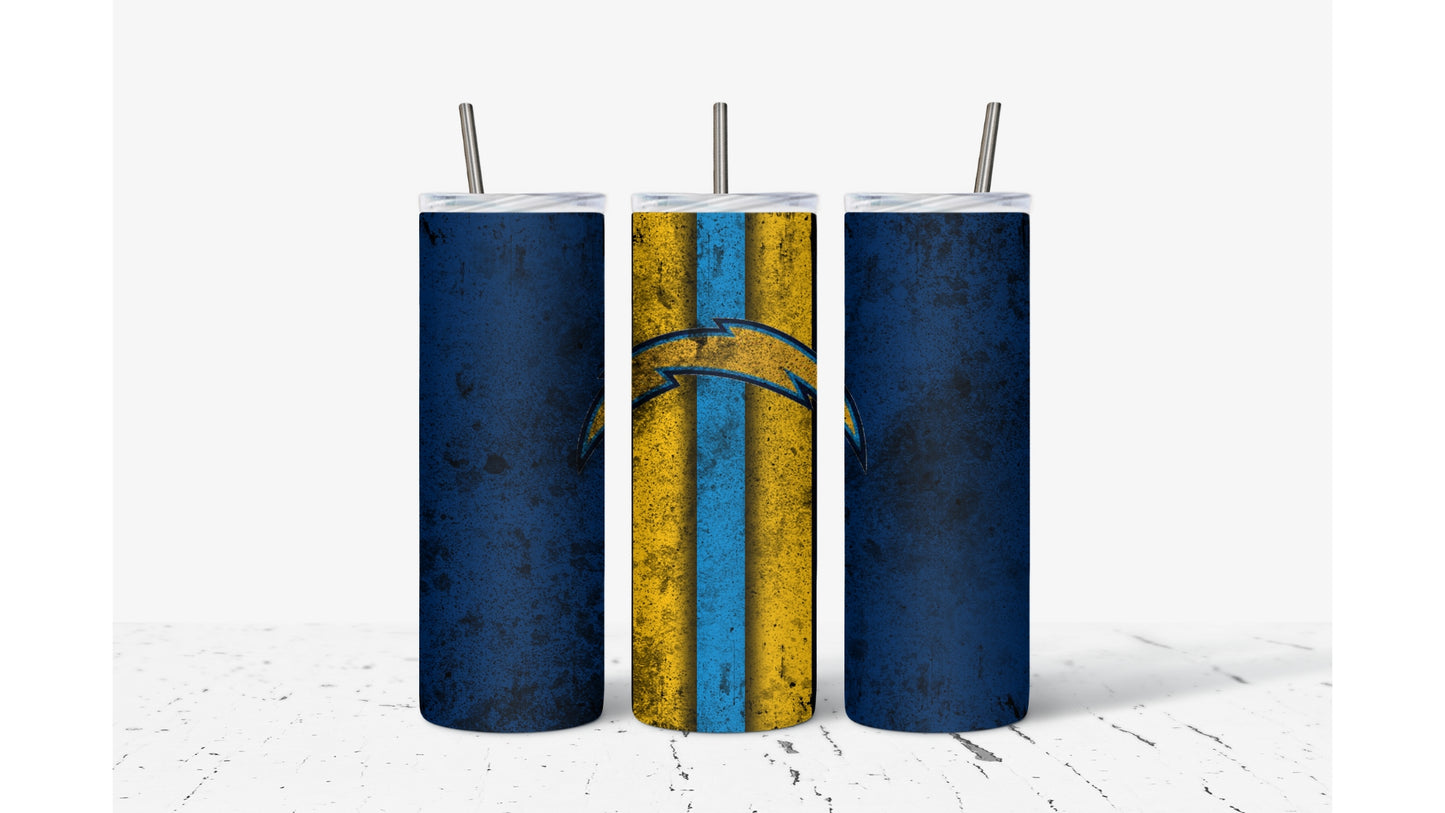 Chargers Smudged Tumbler