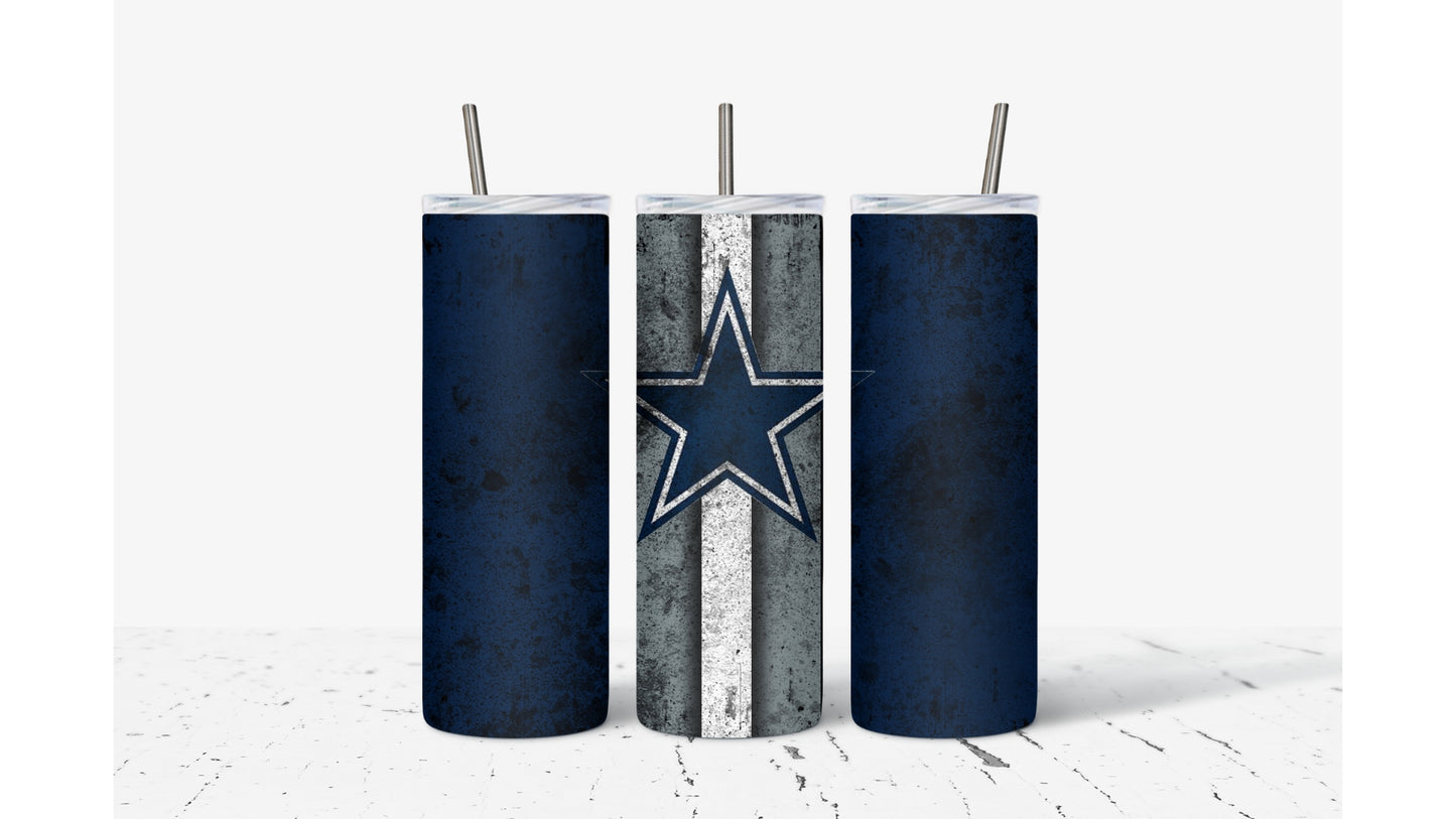 Cowboys Smudged Tumbler