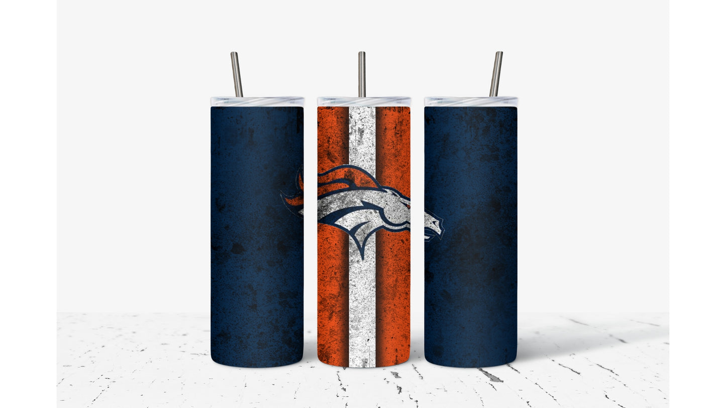Broncos Smudged Tumbler