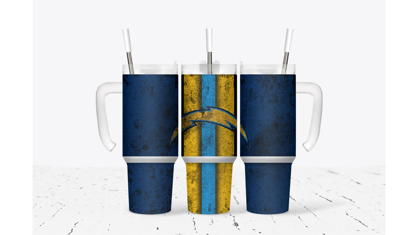 Chargers Smudged Tumbler
