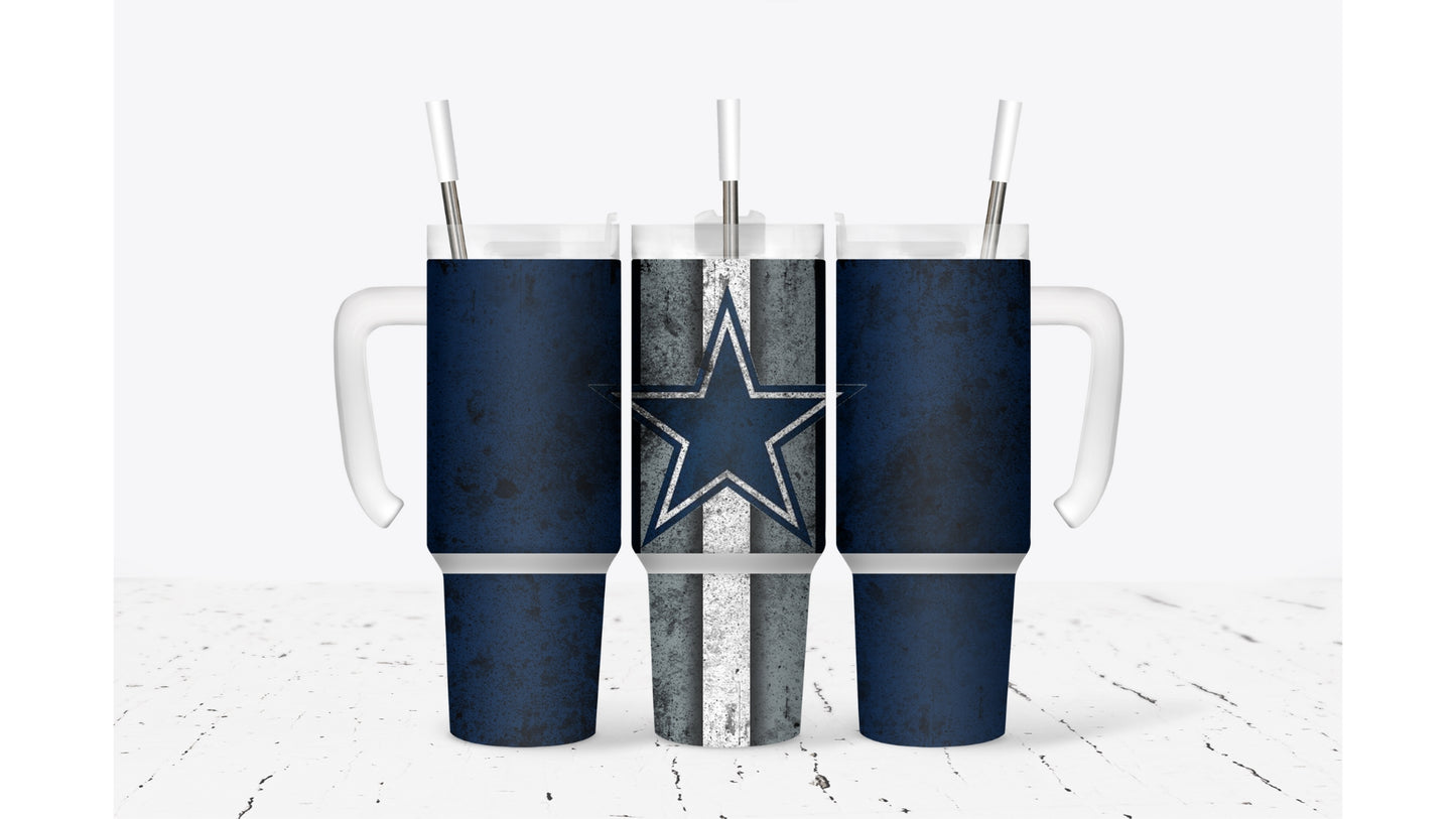 Cowboys Smudged Tumbler