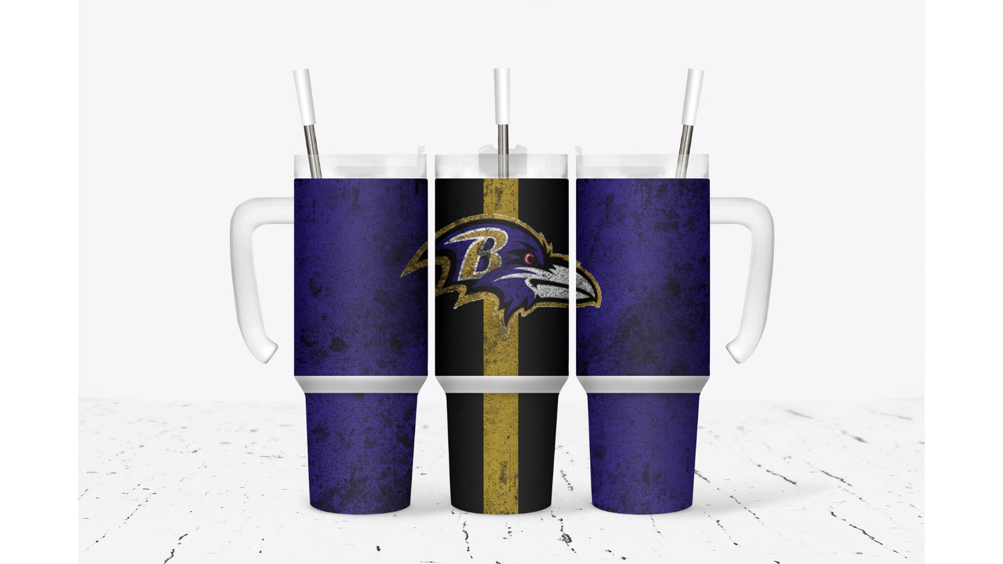 Ravens Smudged Tumbler