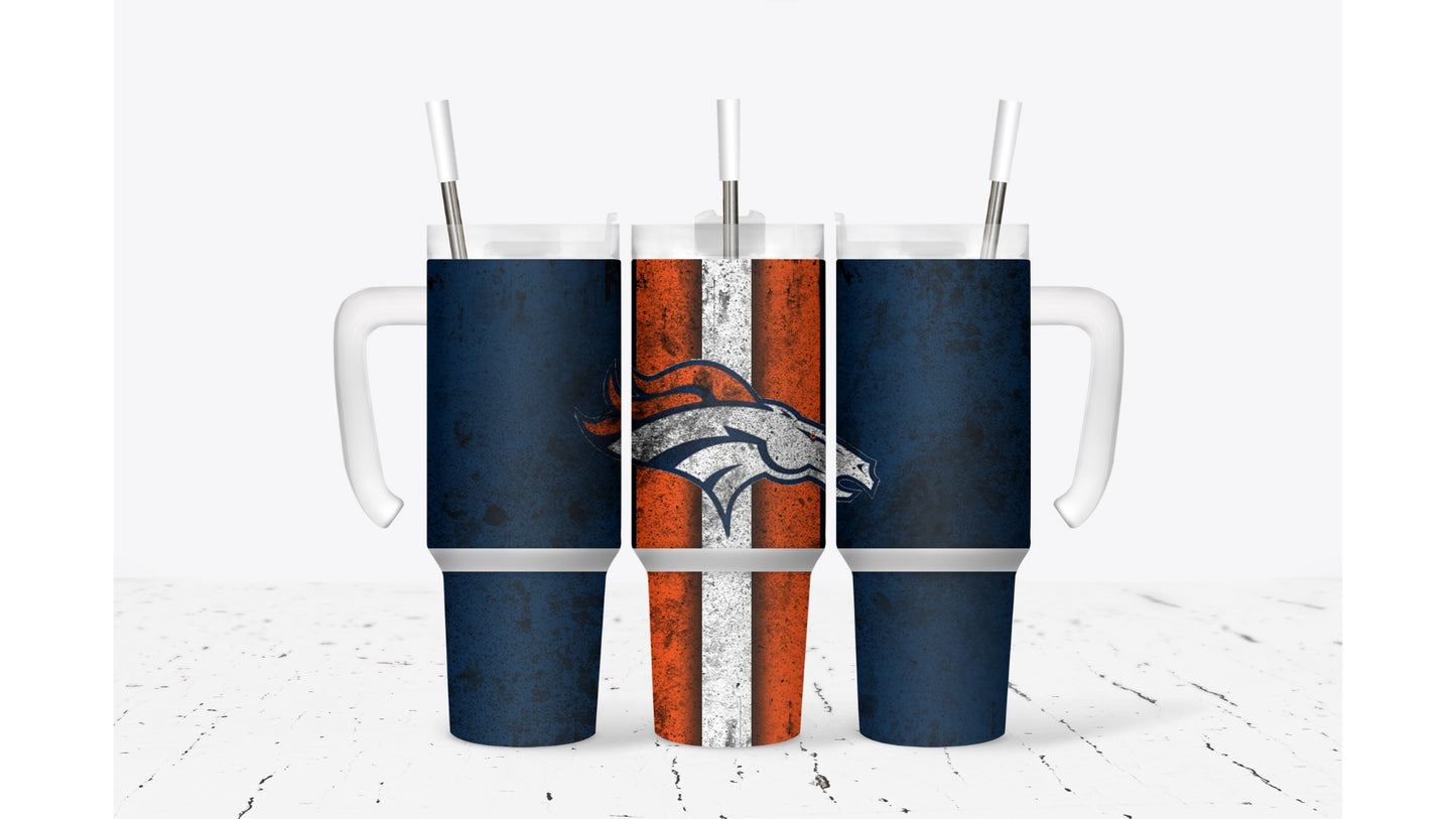 Broncos Smudged Tumbler