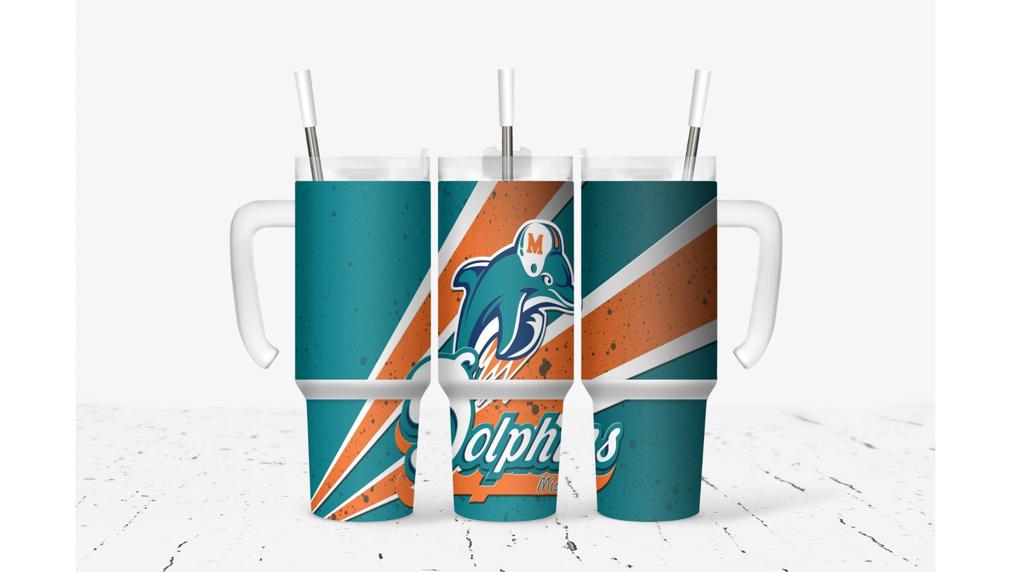 Dolphins Retro Tumbler