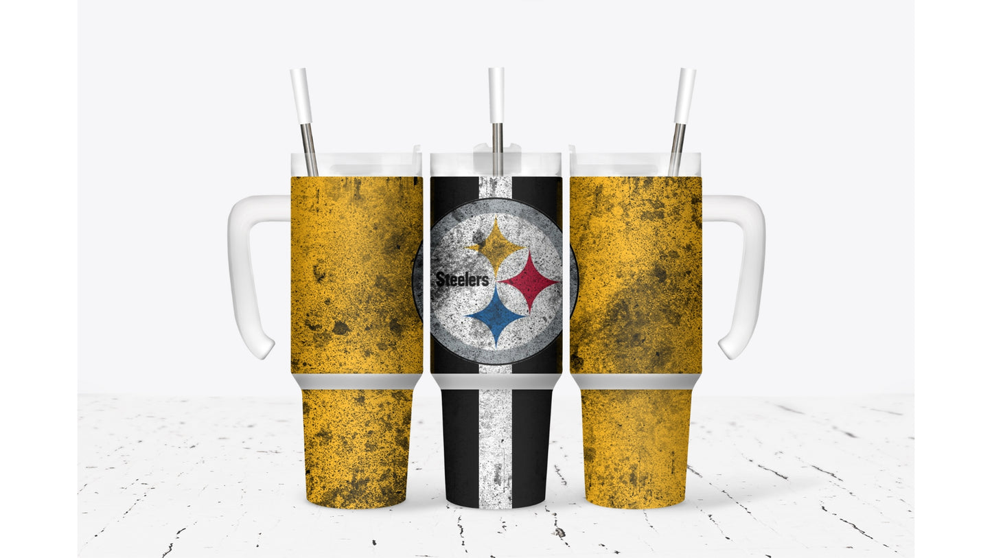 Steelers Smudged Tumbler
