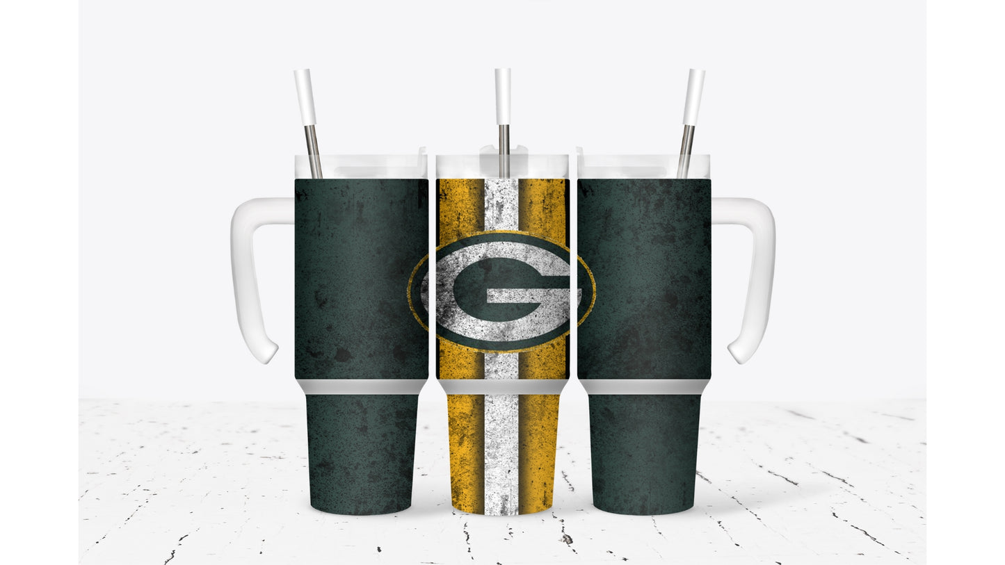 Green Bay Smudged Tumbler