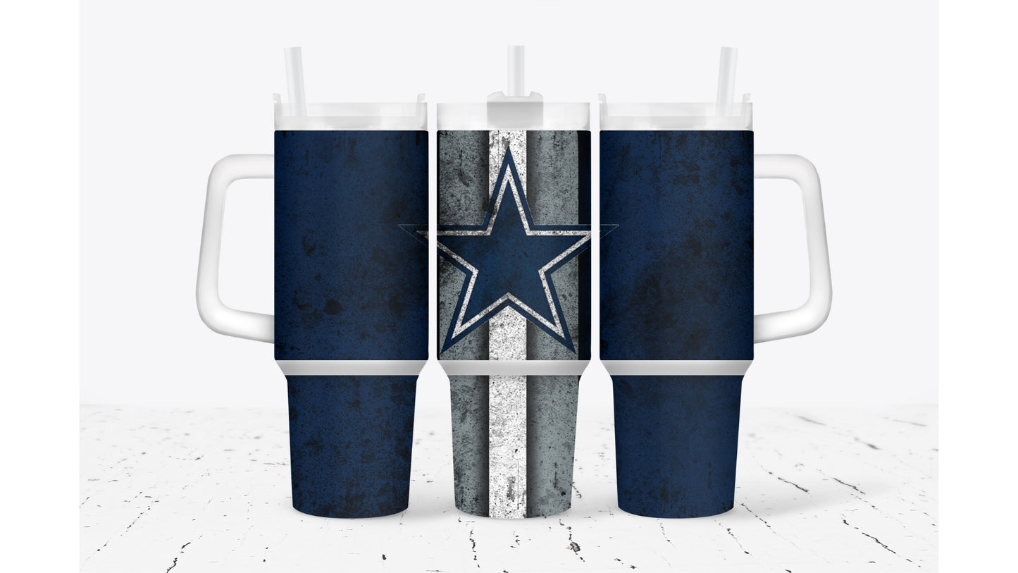 Cowboys Smudged Tumbler