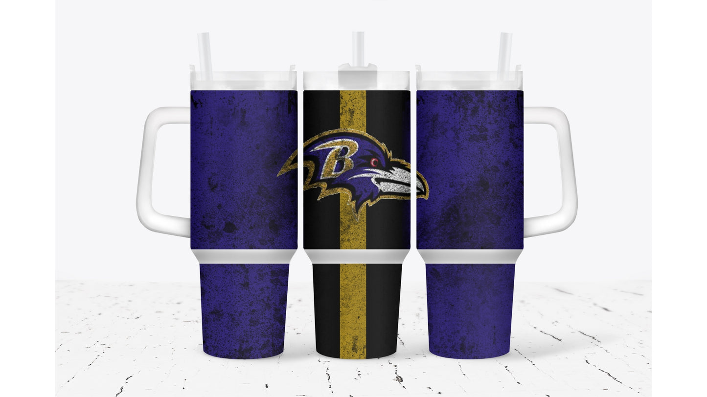Ravens Smudged Tumbler