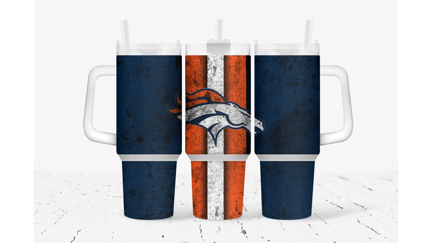 Broncos Smudged Tumbler