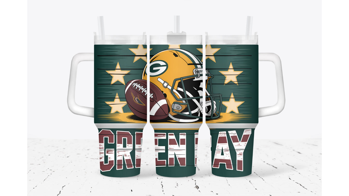 Green Bay Helmet Tumbler